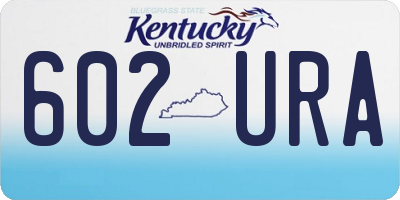 KY license plate 602URA