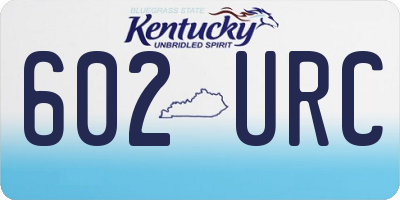 KY license plate 602URC