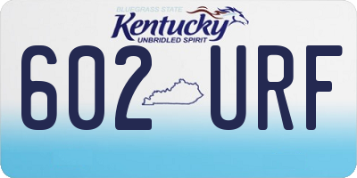 KY license plate 602URF