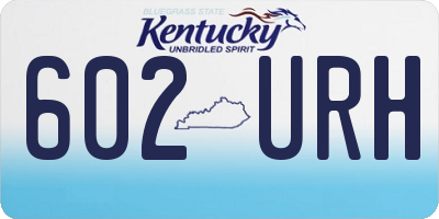 KY license plate 602URH