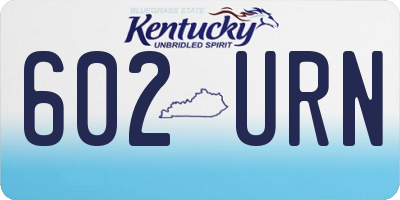KY license plate 602URN
