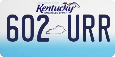 KY license plate 602URR