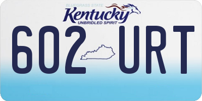 KY license plate 602URT