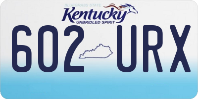 KY license plate 602URX