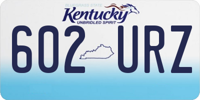 KY license plate 602URZ