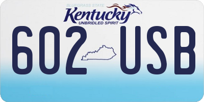 KY license plate 602USB