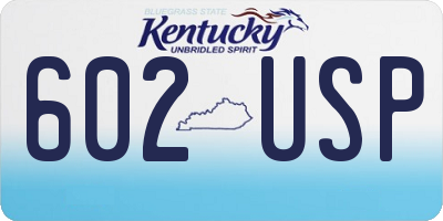 KY license plate 602USP