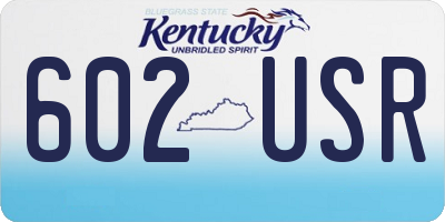 KY license plate 602USR