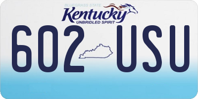 KY license plate 602USU