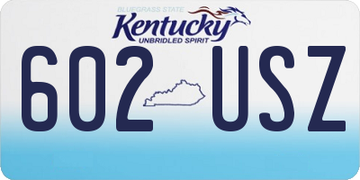 KY license plate 602USZ