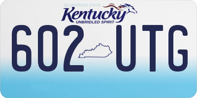 KY license plate 602UTG
