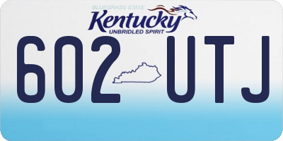 KY license plate 602UTJ