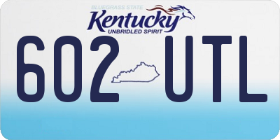 KY license plate 602UTL