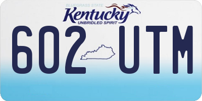 KY license plate 602UTM