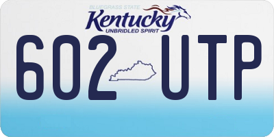 KY license plate 602UTP
