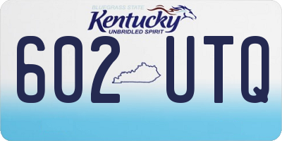 KY license plate 602UTQ