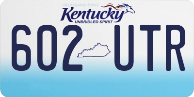 KY license plate 602UTR