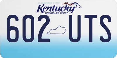 KY license plate 602UTS