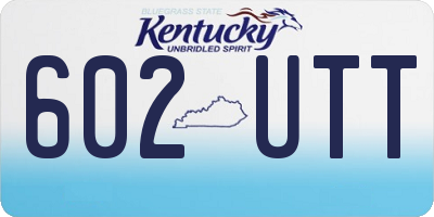 KY license plate 602UTT