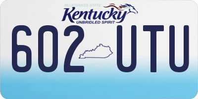 KY license plate 602UTU