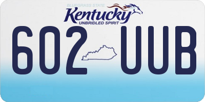KY license plate 602UUB