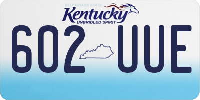 KY license plate 602UUE