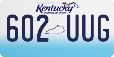 KY license plate 602UUG