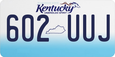 KY license plate 602UUJ