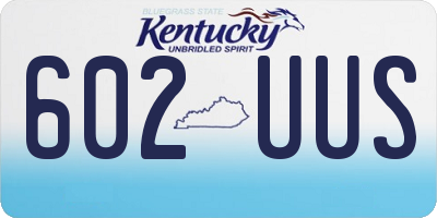 KY license plate 602UUS
