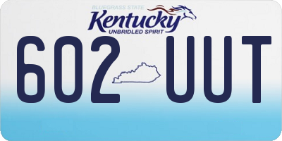 KY license plate 602UUT