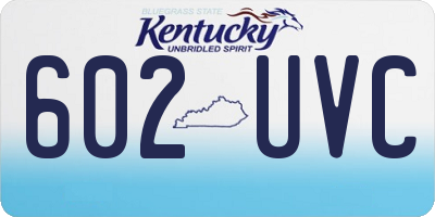 KY license plate 602UVC