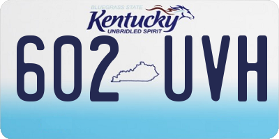 KY license plate 602UVH