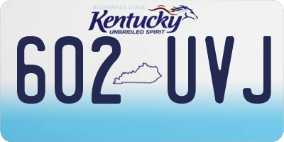 KY license plate 602UVJ