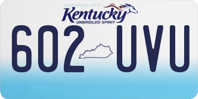 KY license plate 602UVU