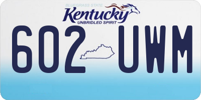 KY license plate 602UWM
