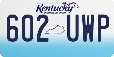 KY license plate 602UWP