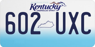 KY license plate 602UXC