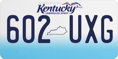 KY license plate 602UXG
