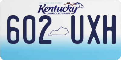 KY license plate 602UXH