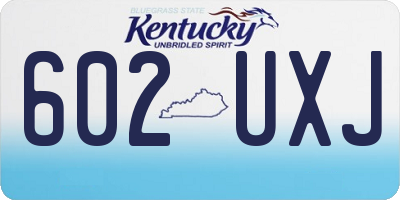 KY license plate 602UXJ