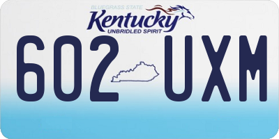 KY license plate 602UXM