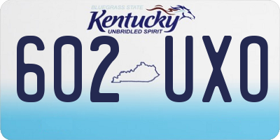 KY license plate 602UXO