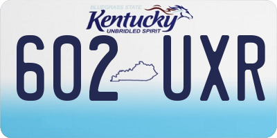 KY license plate 602UXR