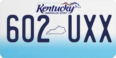KY license plate 602UXX