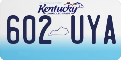 KY license plate 602UYA