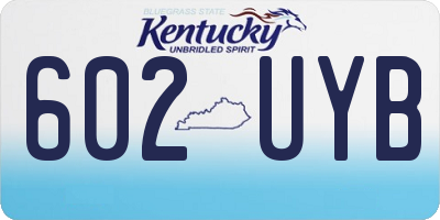 KY license plate 602UYB