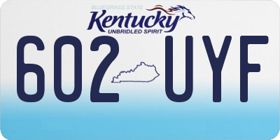 KY license plate 602UYF