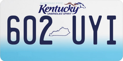 KY license plate 602UYI