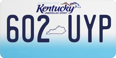 KY license plate 602UYP