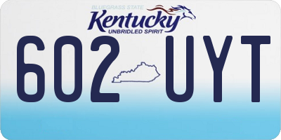 KY license plate 602UYT